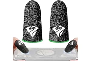 1Pair Finger Sleeves for Gaming,Thumb Sleeves Mobile Gaming Finger Protector,Anti-Slip Sweatproof Ultra-Thin 0.7mm Touch Scre