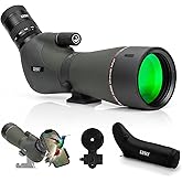 Gosky 20-60x80 Spotting Scope with Phone Adapter, Dual Focusing Waterproof Spotting Scopes for Target Shooting Bird Watching Hunting Wildlife Safari Viewing, BAK4 FMC Spotter Scope with Carrying Case