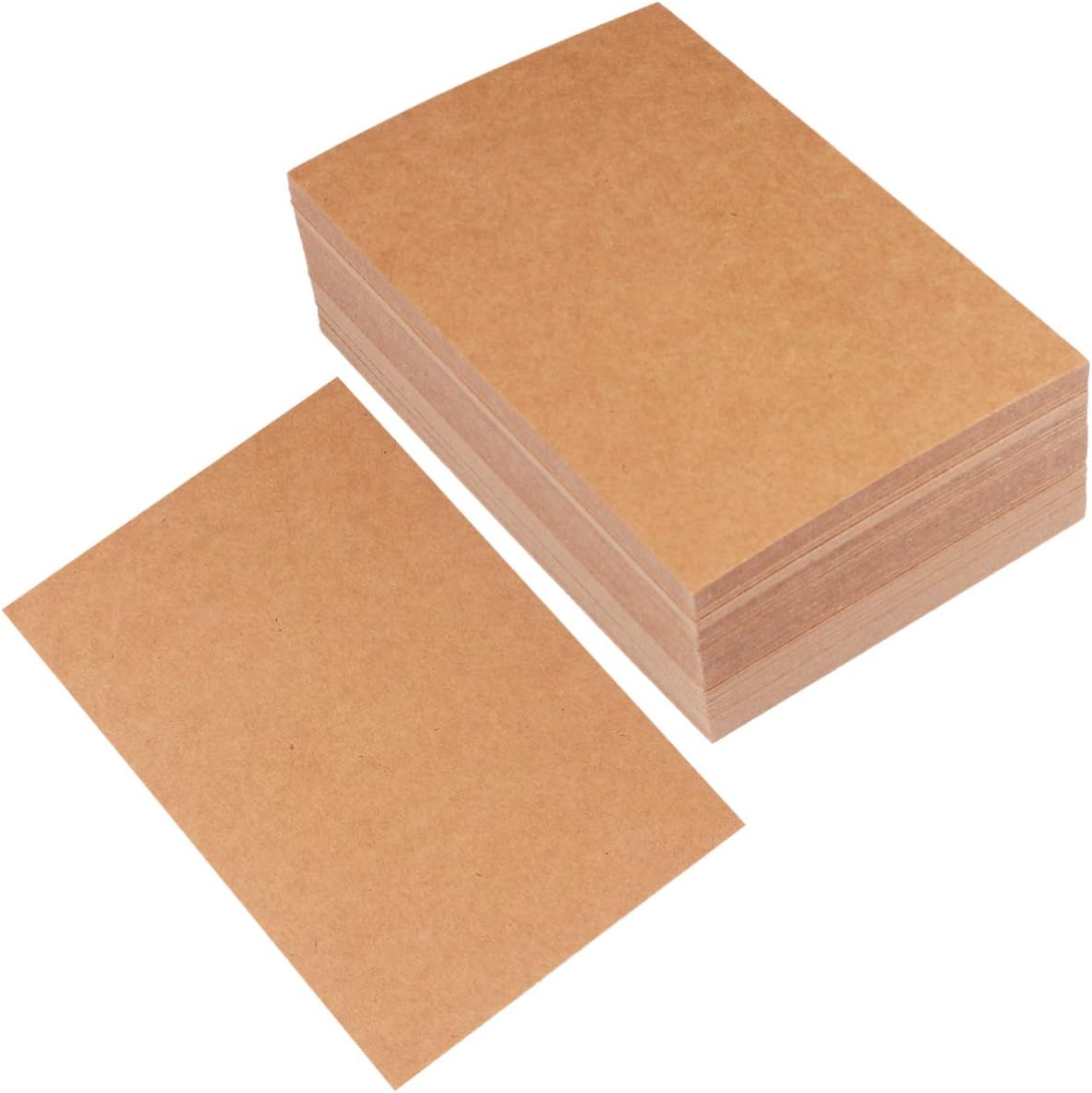 NUOBESTY 100Pcs Kraft Blank Postcards 6X4 Inch Double-Sided Memo Cards for DIY Handwritten Greeting Messages Scrapbooking and Creative Notes - Image 5