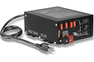 BESTTRUCK 100A RV Power Converter with Built-in 4 Stage Smart Battery Charger with Reverse Polarity, Overload and Thermal Protection, Replacement for PM4 Power Converter 100A 110V AC to 12V DC 100 Amp