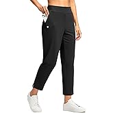 G GRADUAL Women's Pants Ankle 7/8 Golf Pants 3 Pockets Stretchy Petite Travel Pants Inner Drawstring for Work Business Casual