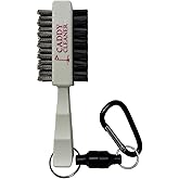 Clean Swing Mini Brush – Golf Club Cleaner with Magnetic Clip, Dual-Sided Brush | Golf Accessories for Men, Best Golf Gift | Caddy Cleaner - Pink/White