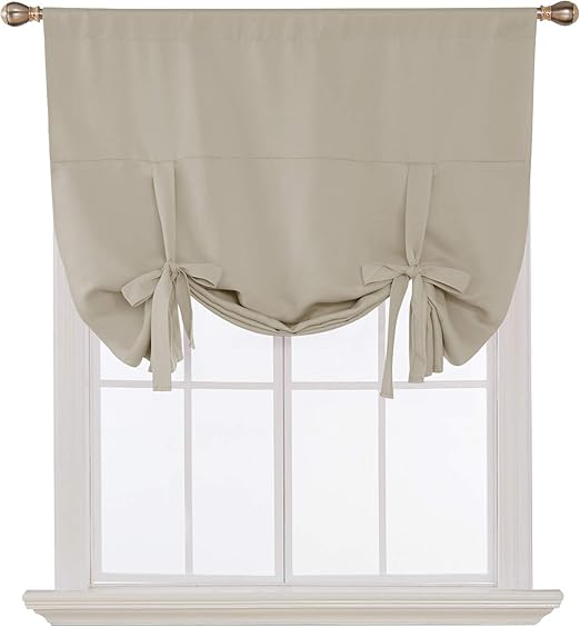 Amazon Com Deconovo Solid Color Rod Pocket Blackout Beige