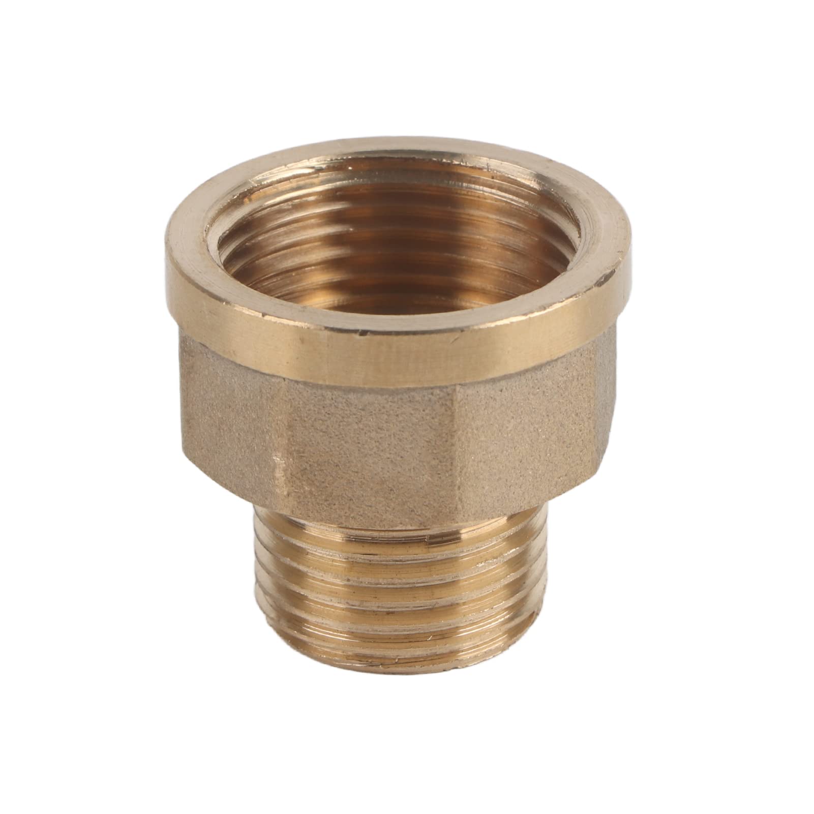 22mm to 15mm Reducer, 1pc Brass Pipe Fitting Reducing Bushing Hose Adapter 1/2 BSPT Male Thread and 3/4 BSPT Female Thread Replacement Accessory