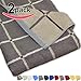 Murphy Bamboo Cotton 26.5-Inch-by-13-Inch Towel, Graphite and Gray Plaid (Set of 2)