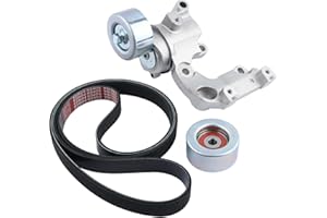 LINLINS 89374 Drive Belt Tensioner and Idler Pulley Serpentine Belt Kit, Fit for Toyota Camry Highlander Rav4 Avalon Sienna Venza, Fit for Lexus Es350 Rx350, 3.5L V6, 1662031040 36173 7PK1550