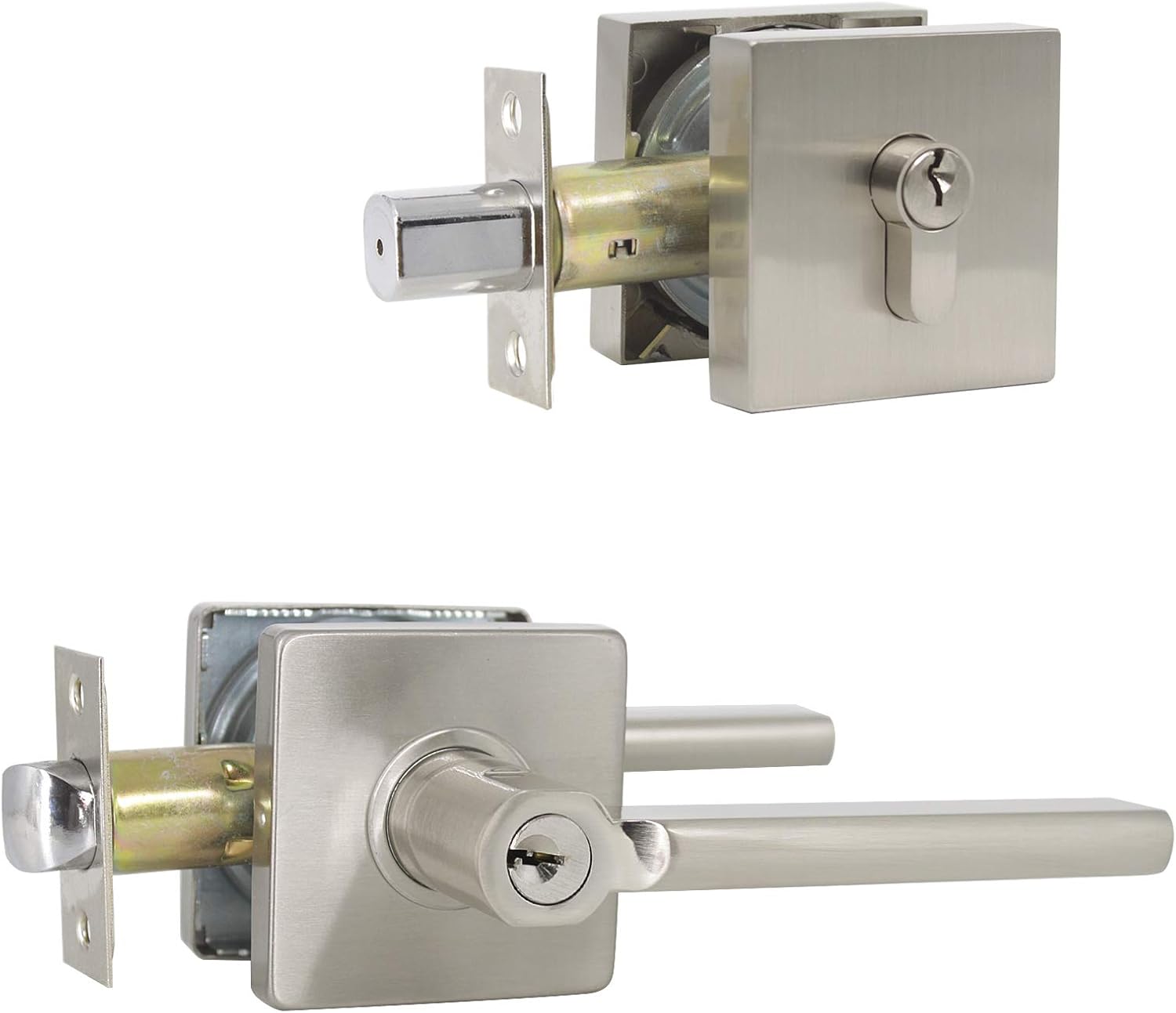 Entry Door Lever Lockset Handle with Single Cylinder Entry Door Lever Lockset Handle with Single Cylinder