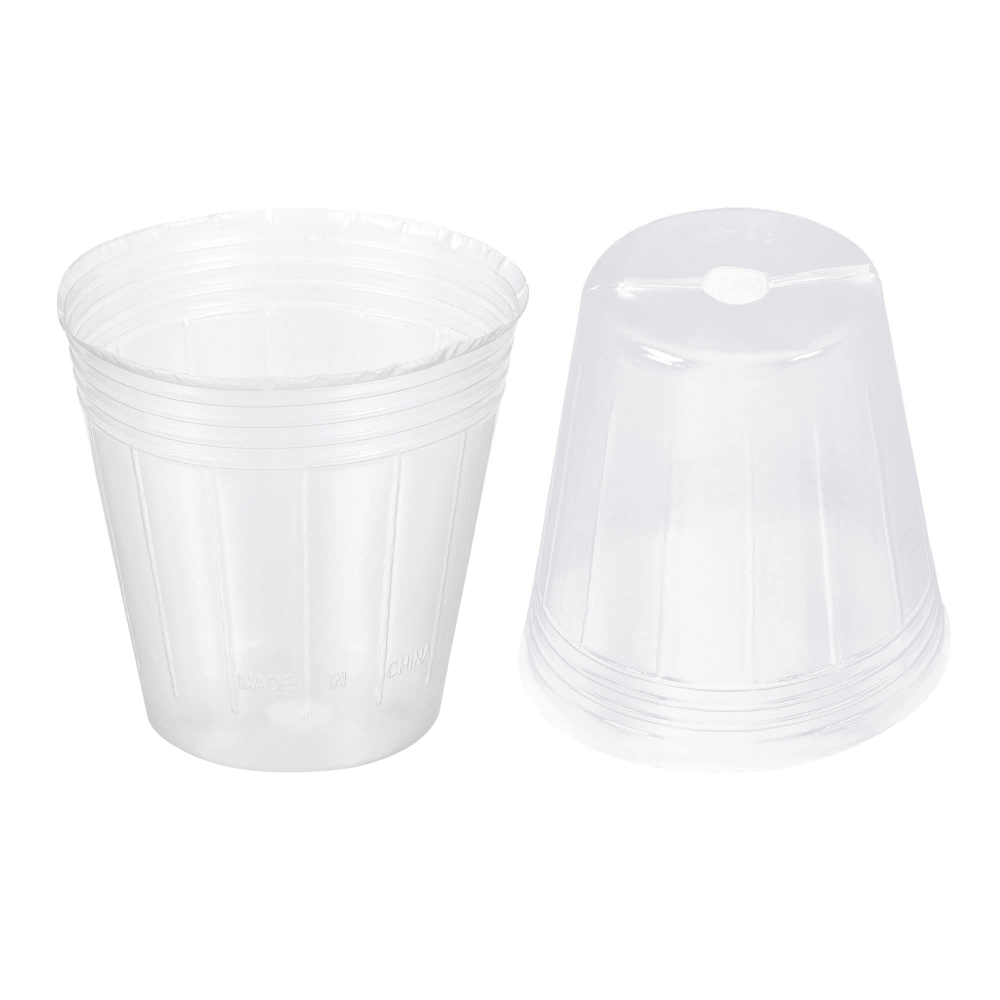 PATIKIL 3 Inch Plastic Plant Nursery Pots, 60 Pack Flower Starting Container for Indoor Outdoor, Clear