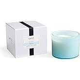 LAFCO New York 3-Wick Candle, Marine - 30 oz - 120-Hour Burn Time - Reusable, Hand Blown Glass Vessel - Made in The USA