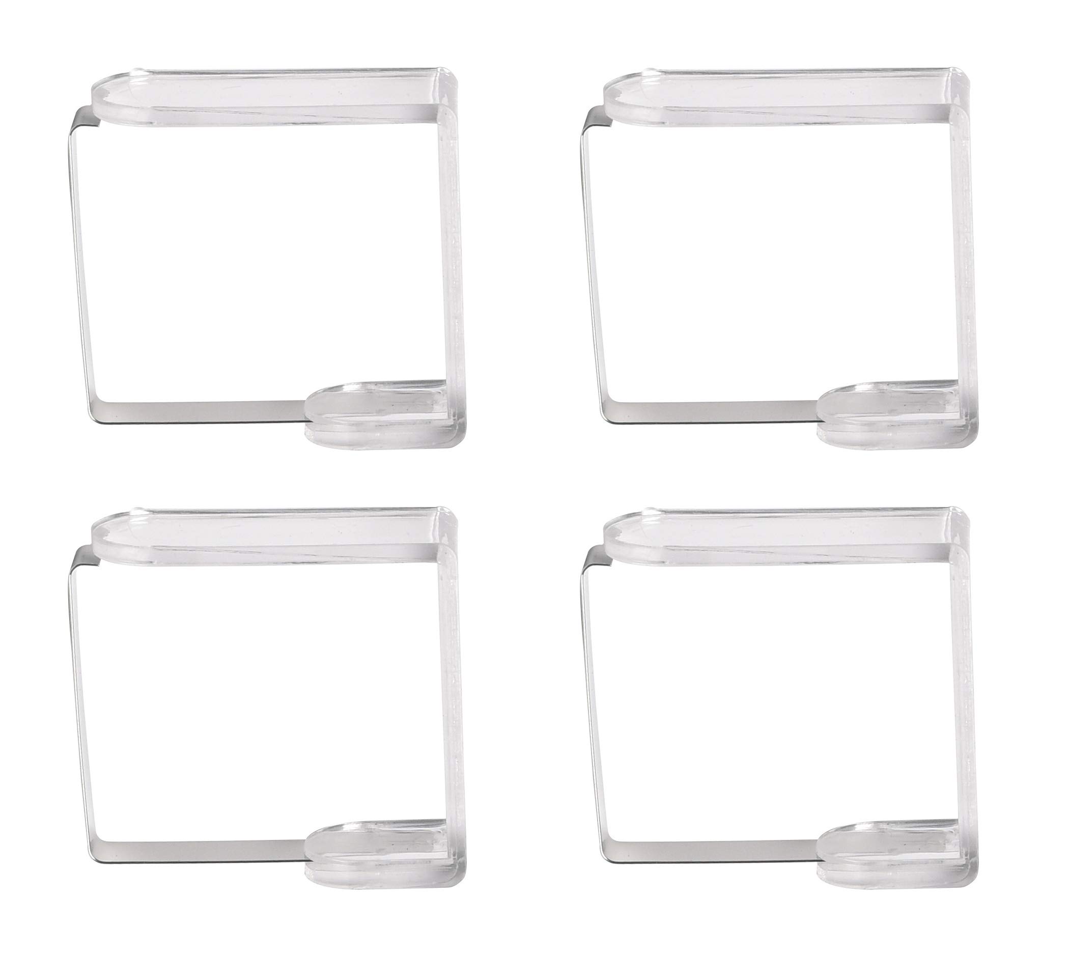 Venilia 54200 Clip Transparent Tablecloth Table Cloth Holder PVC and Metal Pack of 4, Polyvinyl Chloride, 4 STK — image 1