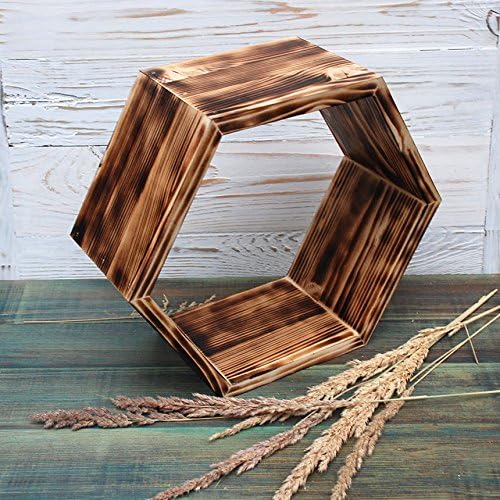 Depth 6" | AII SIZES hexagon shelves, Geometric Hexagon Shelves, Honeycomb Shelves, Floating Shelves, Bookshelves, wooden modular shelves