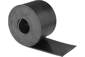 VUAOHIY Neoprene Rubber Sheet, Solid Rubber Seal Strips for DIY Gasket Materials, Oil-Resistance, Sound Reduce and Anti-Slip for Flooring, Pads, Bumpers, Supports (3.2In x 1/8In x 10Ft)