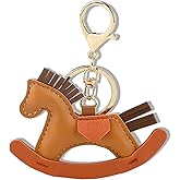 Zitokin Leather Horse Keychain Accessories, Cute Pony Bag Charm Key Chain for Handbags Gifts for Women