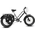 Nivagen Adult Tricycle, 7 Speed Three Wheel Cruiser Bike, 20 inch Adult Trikes 3 Wheel Bikes with Large Basket for Seniors, Adults, Women, Men