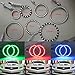 QiuKo 4pcs 60mm RGB Halo Rings Headlight Car Angel Eyes Motorcycle with 24 Keys Controller