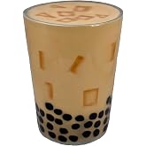 Galt International 18" Boba Milk Tea Stool Side Table | Asian Bubble Tea Boba Accent Table Cute Fantasy Fun Eclectic Home Decor Resin