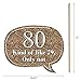 Big Dot of Happiness Funny Adult 80th Birthday - Gold - Birthday Party Photo Booth Props Kit - 10 Piece