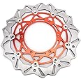 TOFR Supermoto 320mm Front Brake Disc Rotor for EXC SXF MXC XC SXS 125-640 Orange