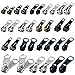 Aneco Zipper Repair Kit Zipper Replacement Pack Assorted Zipper Pulls with Organizing Boxes