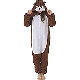 Veyryth Unisex Adult Onesie Pajamas, Animal Halloween Costume, One-Piece Cosplay Sleepwear for Men and Women