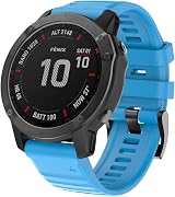 ISABAKE 26mm QuickFit Silicone Watch Strap for Garmin Fenix 7X 6X 5X 3 Enduro view 7