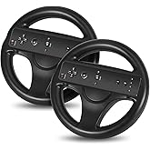 Steering Wheel for Wii Remote Controller - Steering Wheel for Mario Kart - Racing Wheel for Nintendo Wii Games - Wii and Wii U Game Accessories - 2 Pack