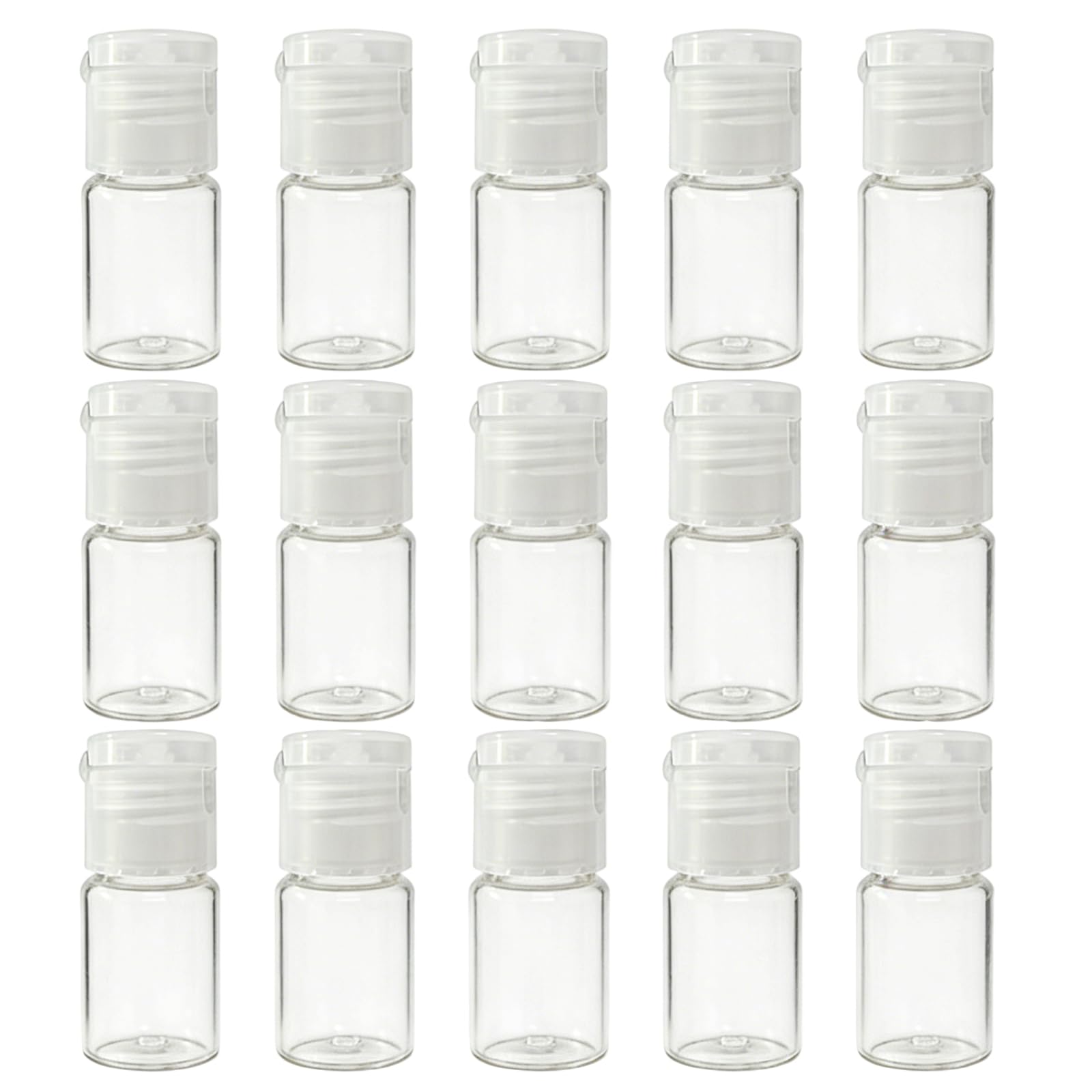 24PCS 5ml/0.17 Empty Clear Plastic Bottles Leakproof Travel Sample Containers with Flip Cap Toiletries Shampoo Shower Gel Cosmetic Makeup Lotion Toner Essential Oil Storage Jars