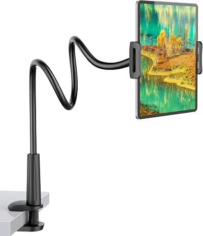 FATE TO FATE Gooseneck Tablet Holder Universal 360° Flexible Bed Mount