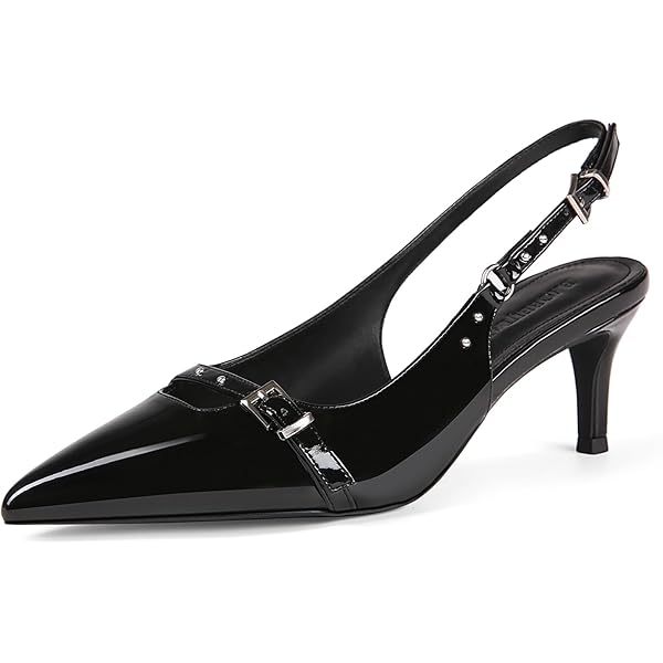 Amazon.com | LIPIJIXI Black White Mixed Colors Slingback