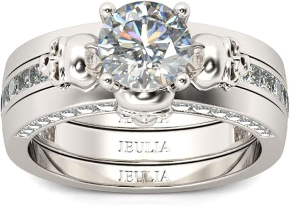 Amazon Co Jp Jeulia 2 5カラット 交換可能 ウェディングリングセット 女性用 925スターリングシルバー スカルリング ラウンドカット キュービックジルコニア 婚約指輪 Cz ソリティア プロミスウェディングバンド ジュエリーギフトボックス付き シルバー ジュエリー Amazon Co Jp Jeulia 2 5カラット 交換可能 ウェディングリングセット 女性用 925スターリングシルバー スカルリング ラウンドカット キュービックジルコニア 婚約指輪 Cz ソリティア プロミスウェディングバンド ジュエリーギフトボックス付き シルバー ジュエリー