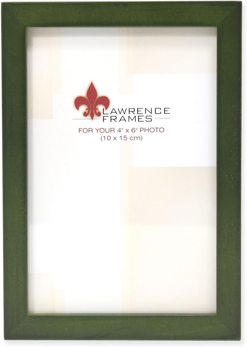 Photo Albums, Frames & Accessories - Lawrence Frames Collection Wood Picture Frame Gallery, Green, 4x6