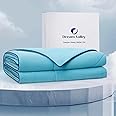 Dream Valley® Outlast® Deepsleep Cooling Comforter, Throw Size, NASA-Grade Space Technology Cooling Blanket for Hot Sleepers Night Sweats, Q-Max > 0.45 Aerocool™ Breathable, Dream Blue, 60"x80"