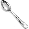 KEAWELL Premium 4-Piece Louis Hammered Spoons Set, 18/10 Stainless Steel, Set of 4, Fine Spoon Set with Squared Edge, Dishwasher Safe (7.6" Dinner Spoon)