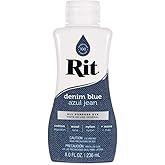 Rit Dye Liquid &ndash; Wide Selection of Colors &ndash; 8 Oz. (Denim Blue)