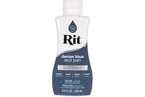CRAFT COUNTY Rit Dye Liquid – Wide Selection of Colors – 8 Oz. (Denim Blue)