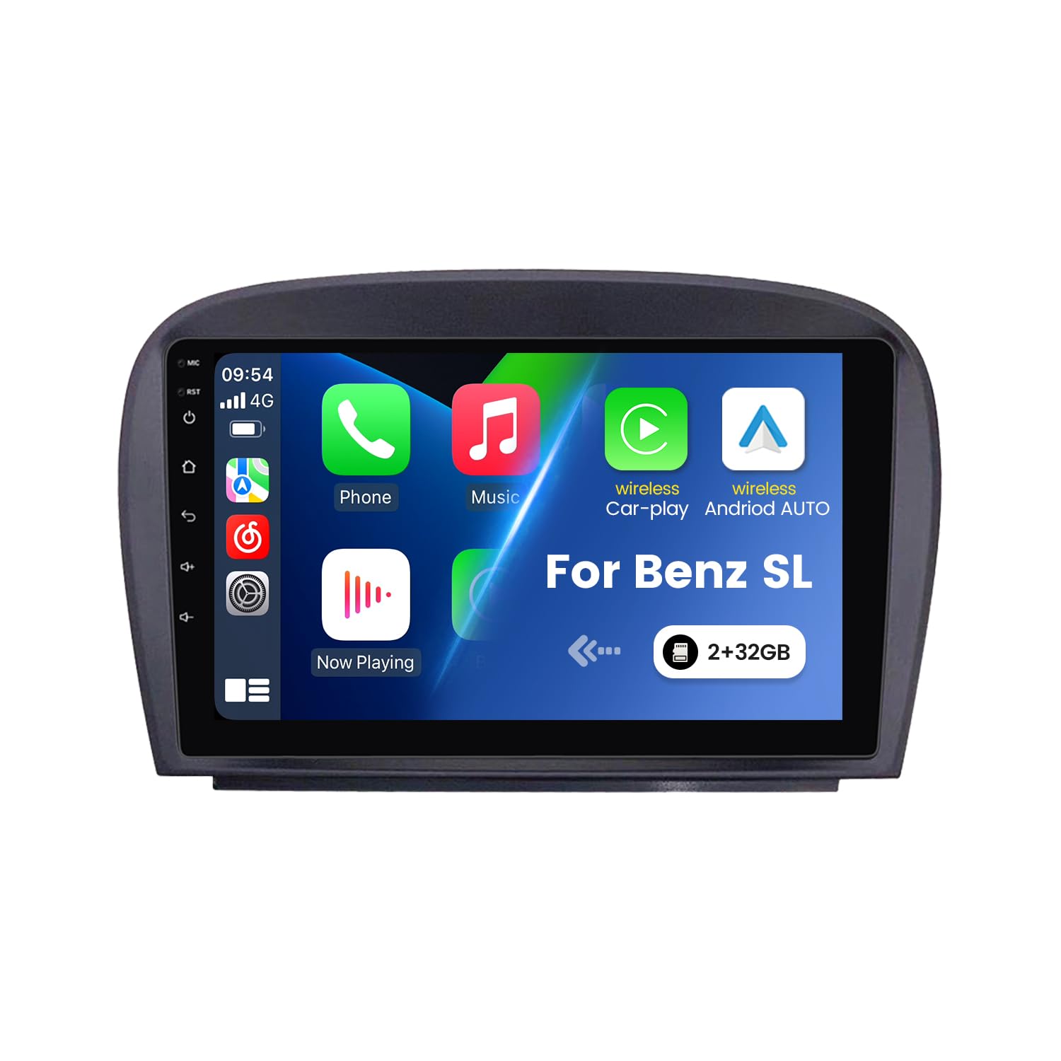 Photo 1 of FELLOSTAR Car Radio for Mercedes Benz SL R230 SL350 SL500 SL55 SL600 SL65 2001-2007 Stereo Upgrade 9" QLED Screen with Carplay and Android Auto Head Unit GPS Navigation (8-Core 2+32G)x