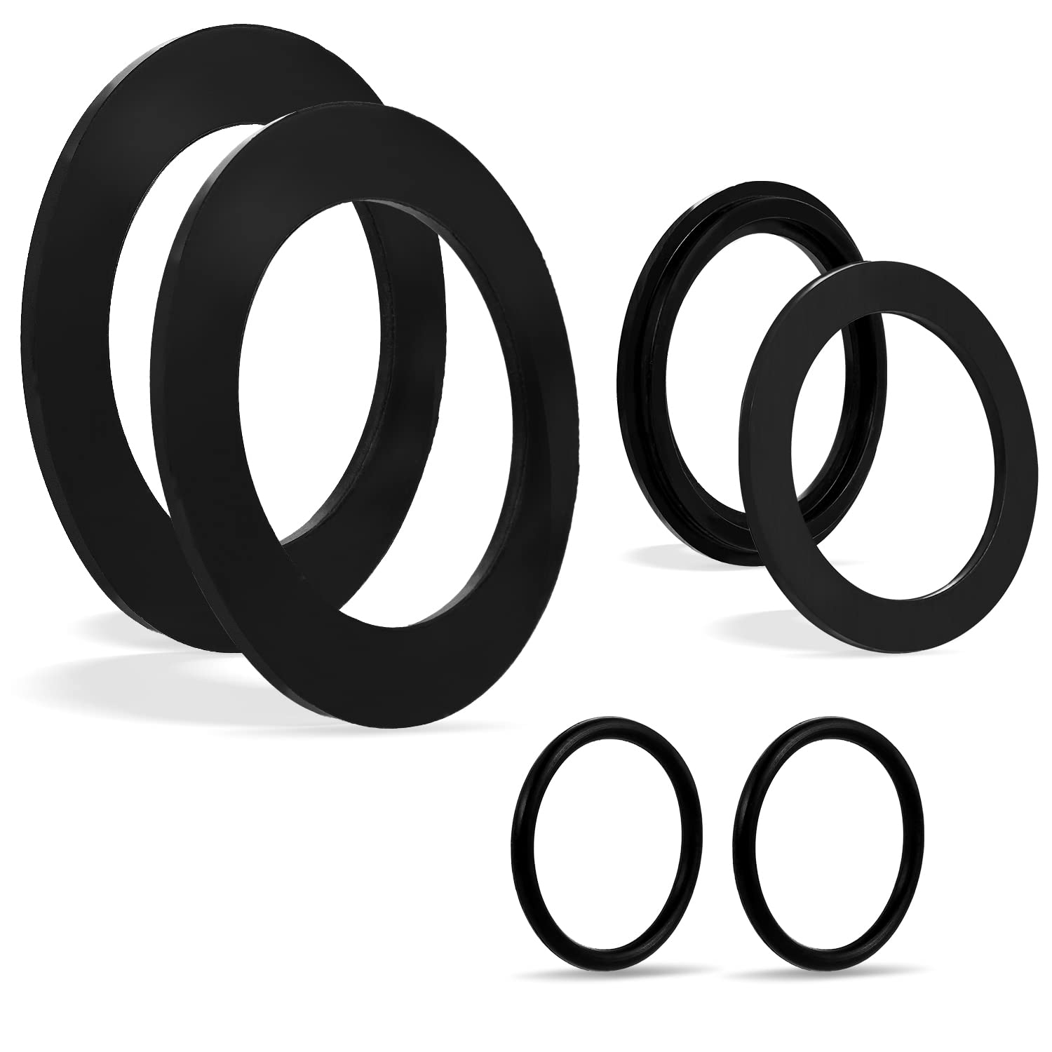 6pcs O-Ring Rubber Washer Set, Large Strainer Rubber Washer Seal Rings Gasket Assortment Replacement Parts for Intex Pool Plunger Valves 10745, 10262, 10255