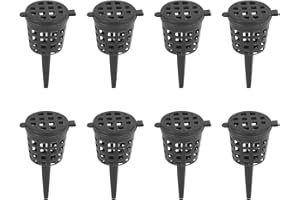 100 Pack Plastic Fertilizer Baskets with Lid, 2cm x 5cm Mesh Container for Bonsai, Potted Plants, Succulents, Indoor Outdoor 