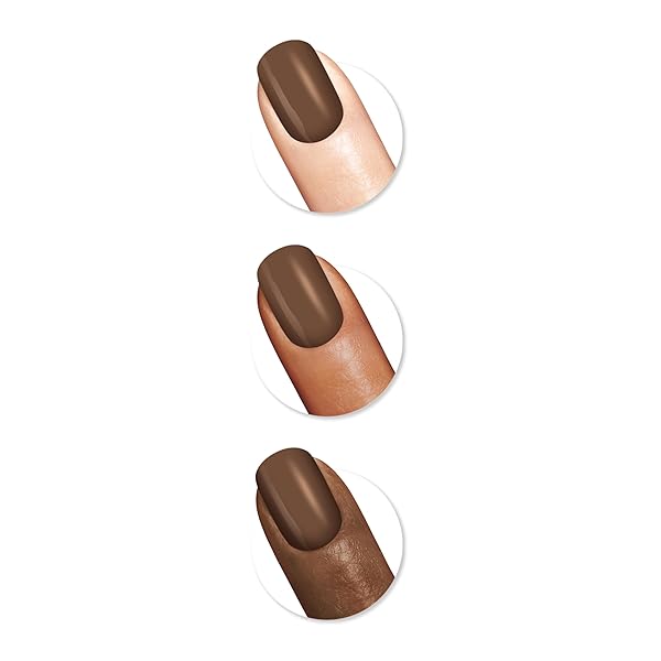 SALLY HANSEN INSTA-DRI X HERSHEY’S KISSES, MORE KISSES PLZ, QUICK DRY, LONG LASTING, OPAQUE, CREME BROWN NAIL POLISH