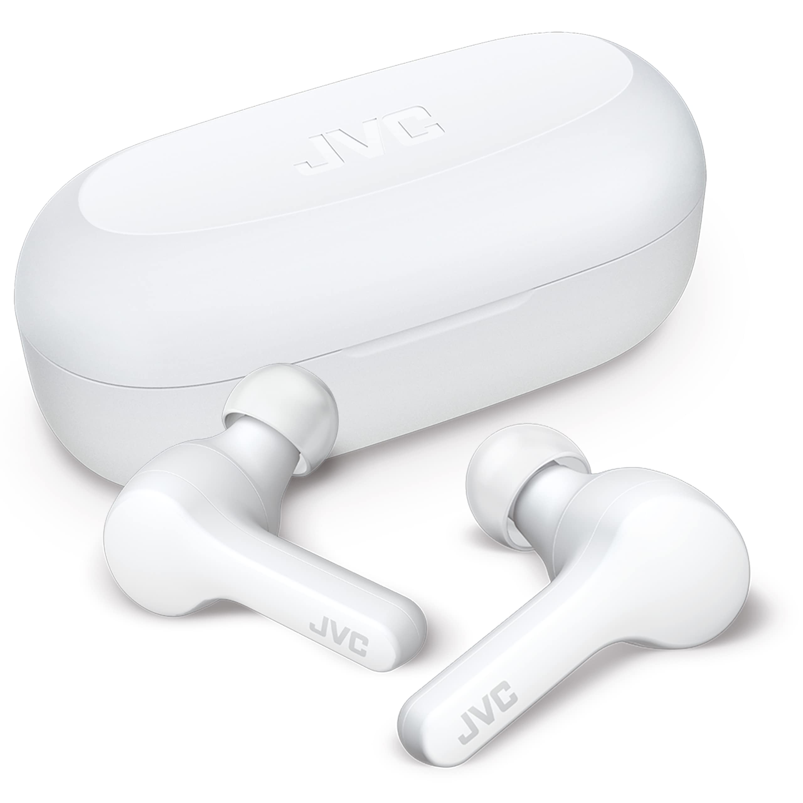 JVC HA-A7T Gumy True Wireless Bluetooth earphones, up to 15 hours battery life, IPX4 water resistance in coconut white
