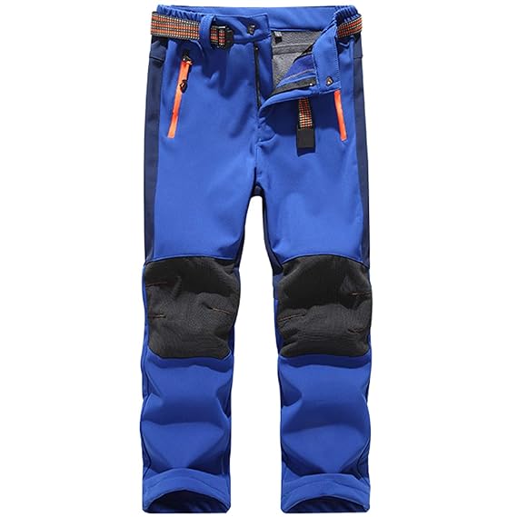 SEEU Kinder Softshellhose Trekkinghose Wanderhose Outdoorhose Wasserdicht Winddicht Atmungsaktiv Warm Regenhose Skihose Funkt
