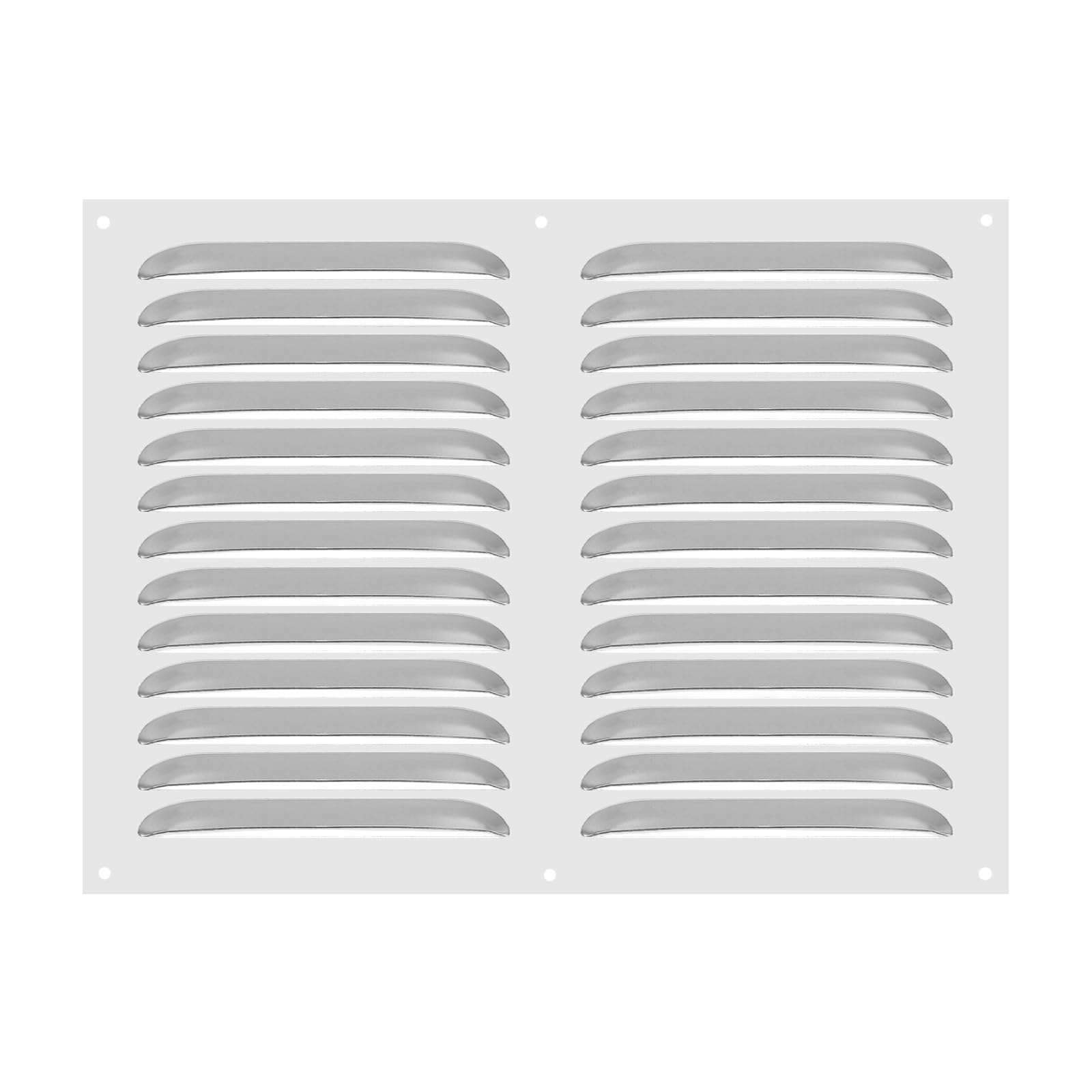 PATIKIL 16 x 12 Inch 304 Stainless Steel Vent Cover, Screen Air Grille Ventilation Cover HVAC Louvered Grill for Home Kitchen Fireplace Bathroom Wall Ceiling, Silver Tone