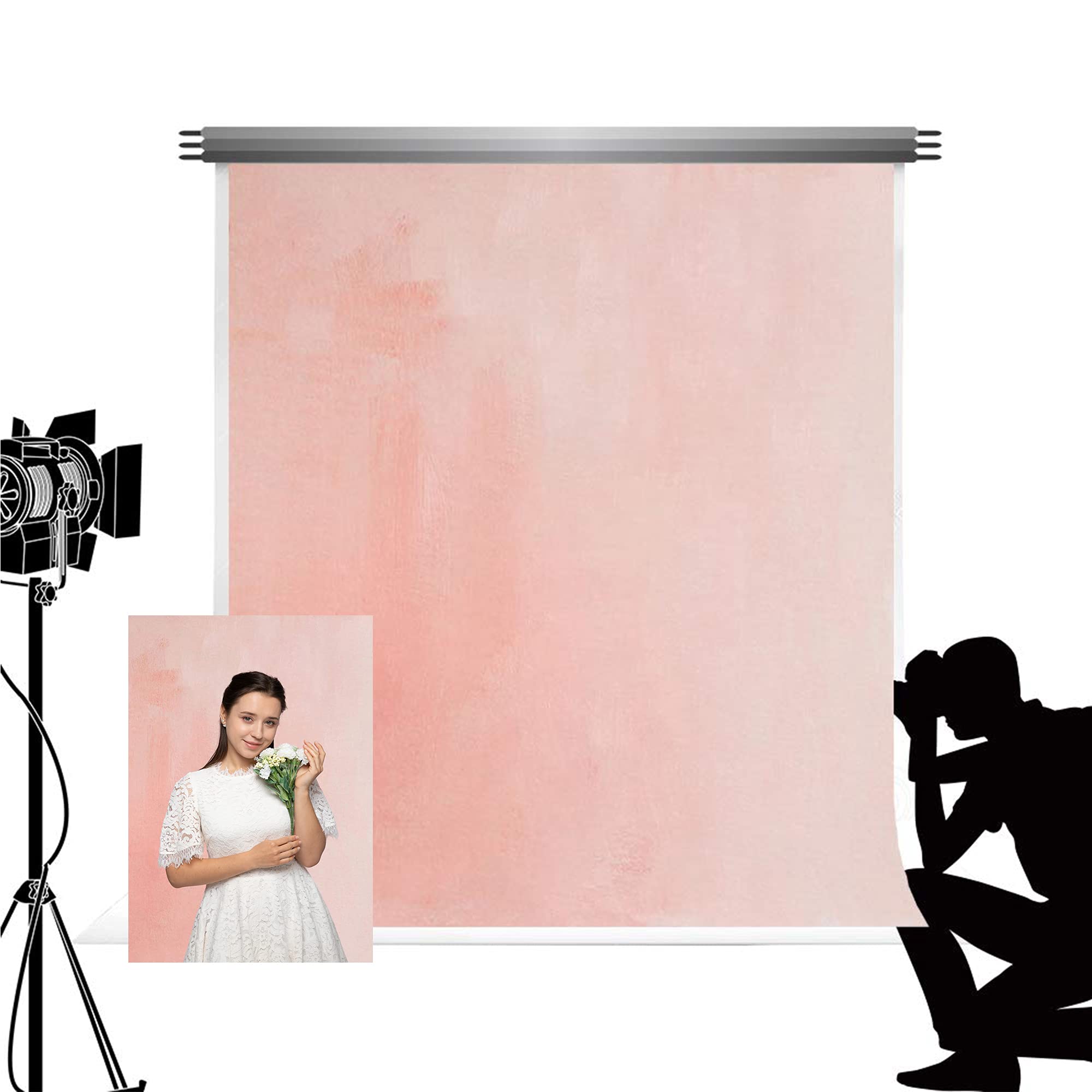 kate Orange pink photography backdrop 1.5x2.2m Cute Peach Color Soft Microfiber Touch Especially for Newborn Photography Basic Photo Backdrop