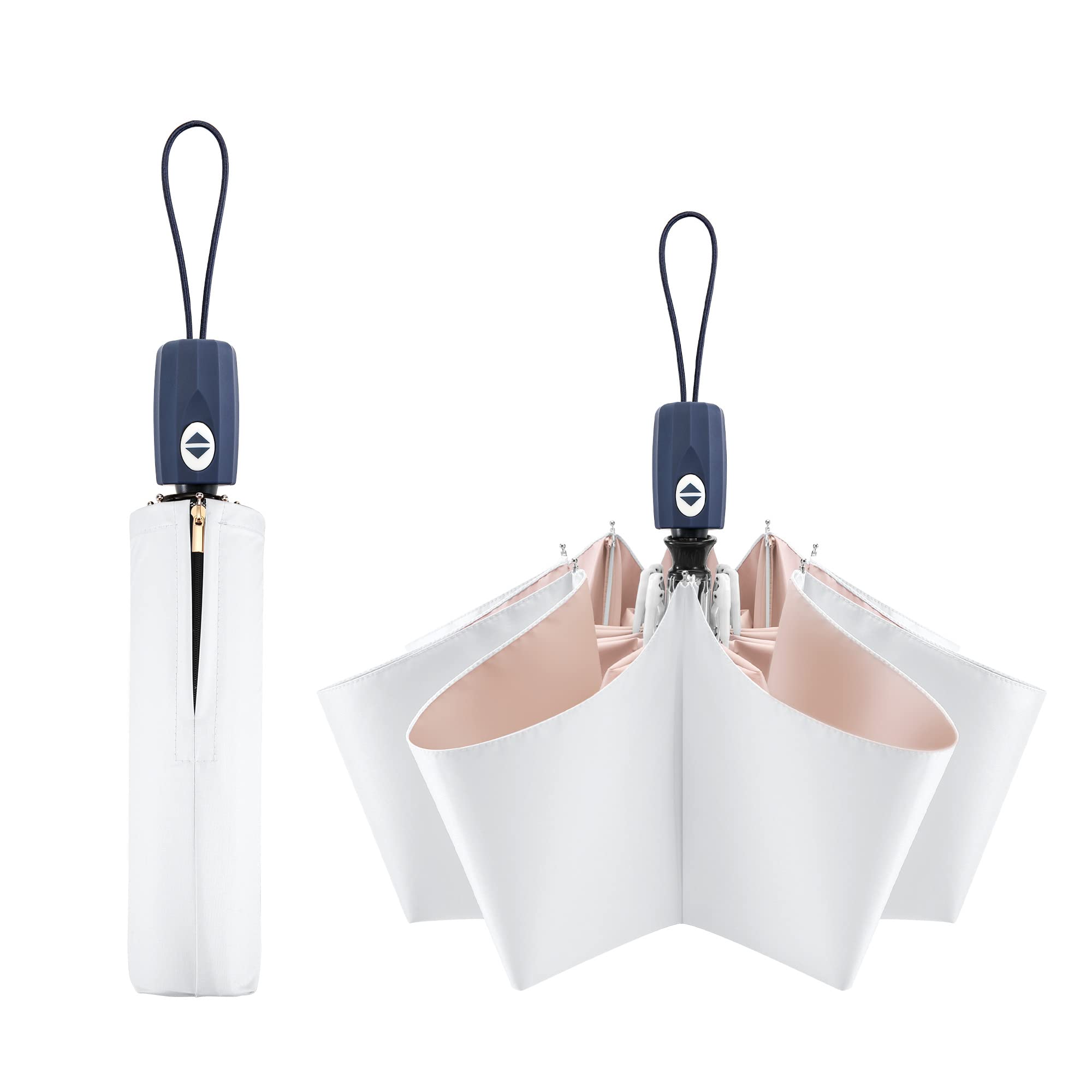 Photo 1 of FDJASGY Color Compact Folding Travel Parasols Sun Umbrellas Auto Open Close Windproof Anti-UV Umbrella Blocking UV Protection
