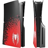 FormlessEmpire Slim Plates, Cover Plates and Faceplate for PS5 Slim Disc Edition, Compatible with PlayStation 5 Console, Red and Black Spider Design Replacement Side Shell Panels