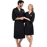 Jecery 2 Pcs His and Hers Robes | Mr. Mrs. Silk Matching Outfits for Couples Set, Satin Bride and Groom Robes, Wedding Engagement Bride Bridal Women Man Gift