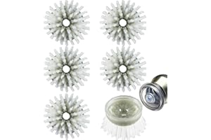 LAWFYMORI 6 Pack Palm Brush Refills Head for OXO Steel Soap Dispensing Palm Brush, Scrubber Replacement Brush Heads (Grey)