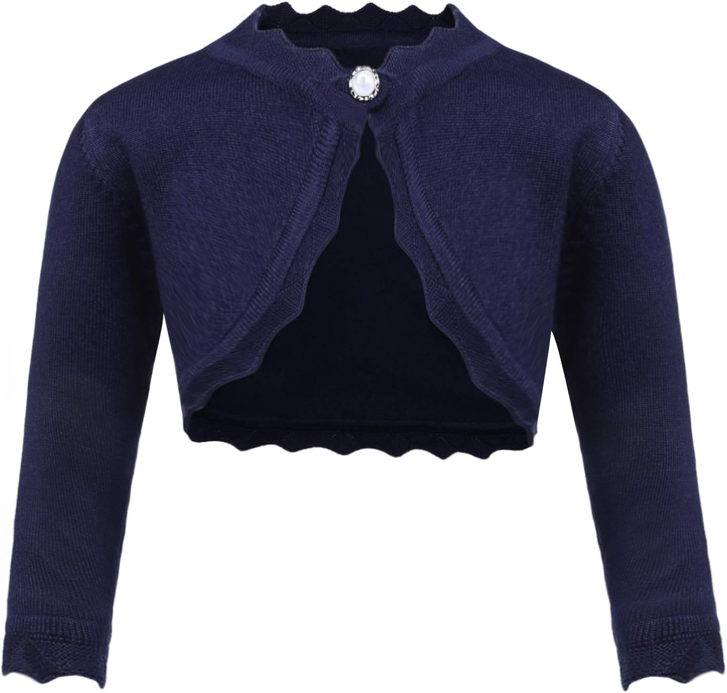 Children Kids Girls Flower Long Sleeve Bolero Shrug Produktbild-Vorschau 6