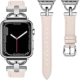 Wearlizer Leather Band Compatible with Apple Watch Bands Women 41mm 40mm 38mm 49mm 46mm 45mm 44mm 42mm, Fancy Dressy Strap for iWatch Series 11 10 9 8 7 6 5 4 3 SE/Ultra 3 2 1