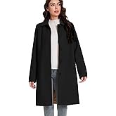Mars Guard Women's Peacoat-Single Breasted Thick Mid-Length Winter Classic Trench Coat with Pockets,Warm for Work Casual